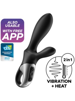 SATISFYER - HEAT CLIMAX+ ANAL VIBRATOR APP BLACK