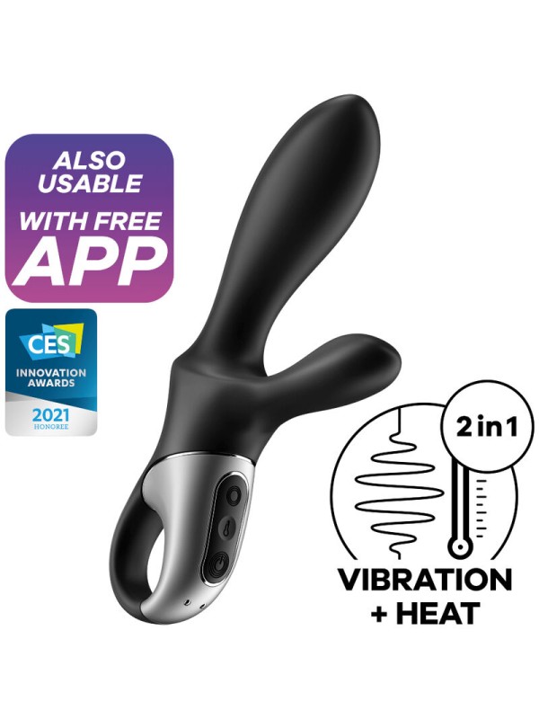 SATISFYER - HEAT CLIMAX+ ANAL VIBRATOR APP SCHWARZ