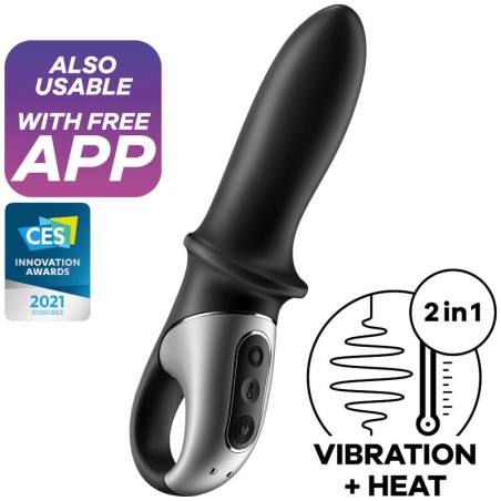 SATISFYER - HEET PASSIE ANAAL VIBRATOR APP ZWART