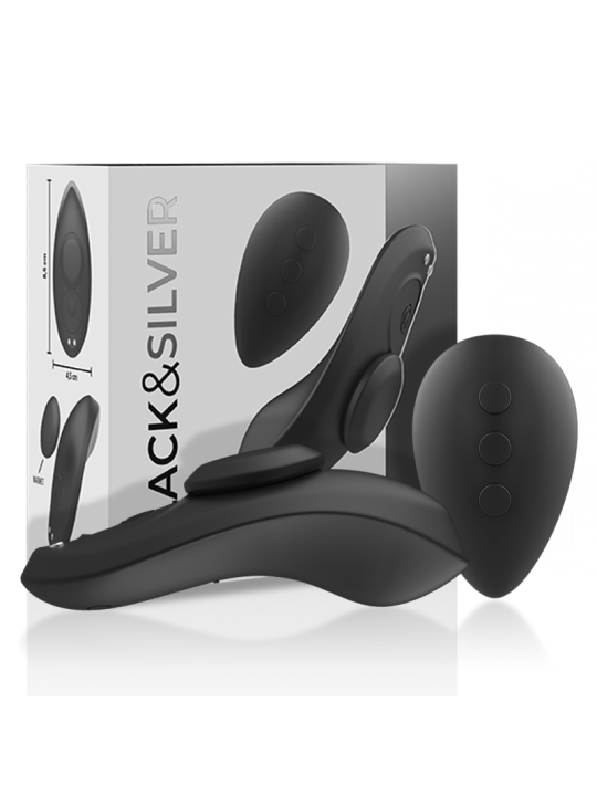 BLACK&SILVER - PANTALONE VIBRATORE IN SILICONE RICARICABILE PRESTON NE