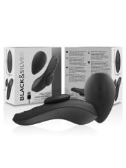 BLACK&SILVER - CULOTTE VIBRANTE RECHARGEABLE EN SILICONE PRESTON NOIRE