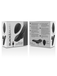 BLACK&SILVER - PRESTON PANTIE MAGNETISCHE VIBRATOR SILICONEN AFSTANDSB