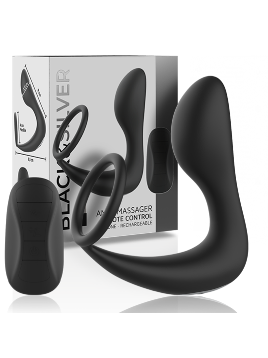 BLACK&SILVER - ANALMASSAGER MIT FERNBEDIENUNG, WIEDERAUFLADBARES SILIK