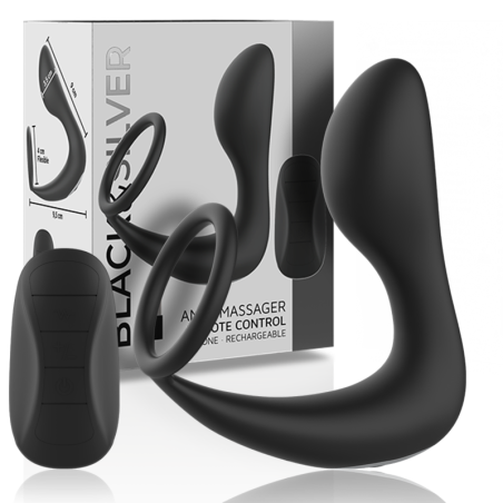 BLACK&SILVER - ANALMASSAGER MIT FERNBEDIENUNG, WIEDERAUFLADBARES SILIK