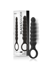BLACK&SILVER - BOB POTENTE VIBRADOR DILATADOR ANAL SILICONA