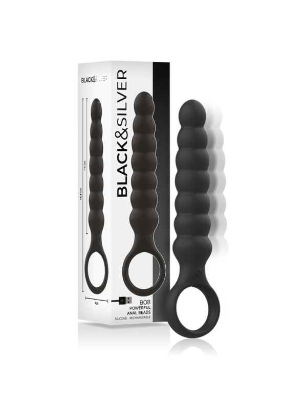 BLACK&SILVER - BOB POWERFUL SILICONE ANAL DILATOR