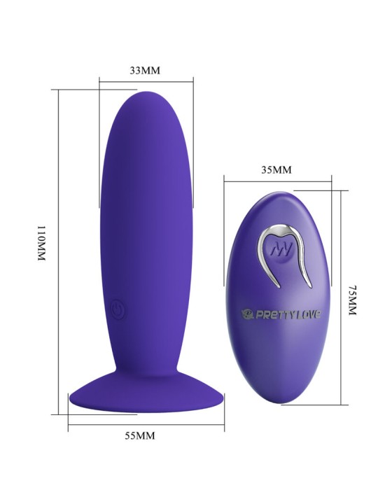 PRETTY LOVE - VIBRATEUR ANAL YOUTH PLUG TÉLÉCOMMANDE VIOLET
