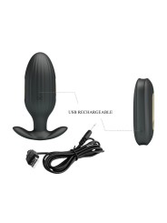 PRETTY LOVE - VIBRADOR RECARREGVEL ANAL KELLY PLUG PRETO
