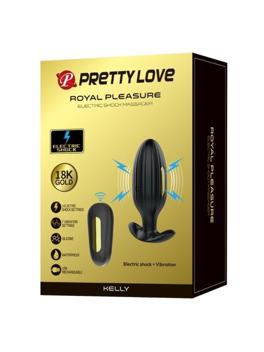 PRETTY LOVE - KELLY PLUG ANAL RECHARGEABLE VIBRATOR BLACK