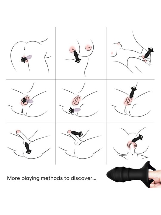 ARMONY - KYLIN FINGERVIBRATOR & ANALPLUG FERNBEDIENUNG SCHWARZ