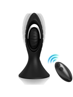 ARMONY - VIBRADOR & PLUG ANAL SILICONA NEGRO