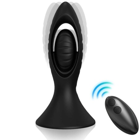 ARMONY - ZWARTE SILICONEN VIBRATOR & ANALE PLUG