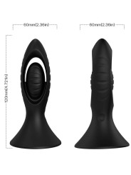 ARMONY - ZWARTE SILICONEN VIBRATOR & ANALE PLUG