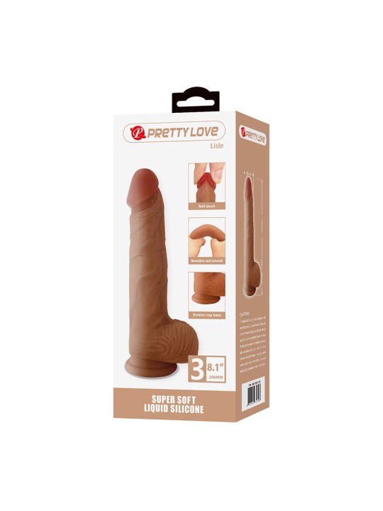 PRETTY LOVE - LISLE DILDO REALÍSTICO CON VENTOSA 20.6 CM -Ø- 4.2 CM