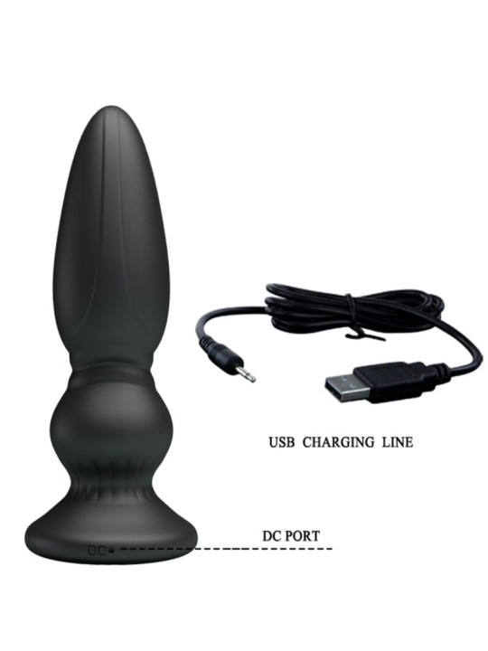 MR PLAY - PUISSANT VIBRATEUR TÉLÉCOMMANDE PLUG ANAL NOIR