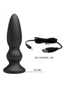 MR PLAY - PLUGUE ANAL DE CONTROLE REMOTO VIBRADOR PODEROSO PRETO