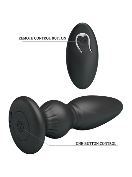 MR PLAY - PUISSANT VIBRATEUR TÉLÉCOMMANDE PLUG ANAL NOIR