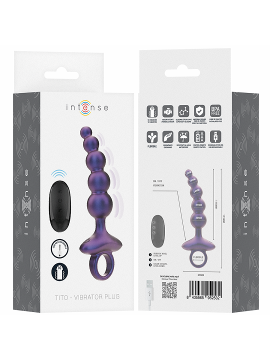 INTENSE - TITO ANAL PLUG VIBRATOR MODEL 3 AFSTANDSBEDIENING