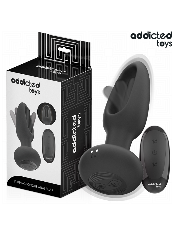 ADDICTED TOYS - ANALPLUG MIT VIBRIERENDER ZUNGE UND FERNBEDIENUNG