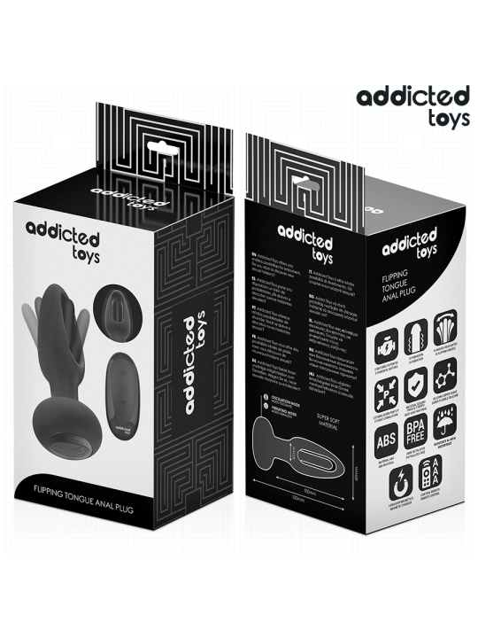 ADDICTED TOYS - PLUG ANAL COM LÍNGUA VIBRATÓRIA E CONTROLE REMOTO