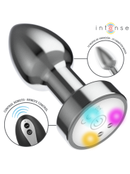 INTENSE - VIBRERENDE METALEN ANAALPLUG MET LED-LAMPJES EN AFSTANDSBEDI