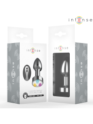 INTENSE - PLUG ANALE VIBRANTE IN METALLO CON LUCI LED E TELECOMANDO - 
