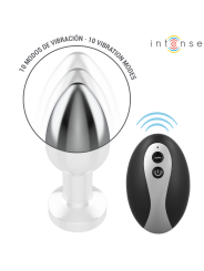 INTENSE - VIBRERENDE METALEN ANAALPLUG MET LED-LAMPJES EN AFSTANDSBEDI