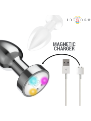 INTENSE - VIBRERENDE METALEN ANAALPLUG MET LED-LAMPJES EN AFSTANDSBEDI