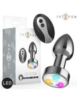 INTENSE - VIBRERENDE METALEN ANAALPLUG MET LED-LAMPJES EN AFSTANDSBEDI