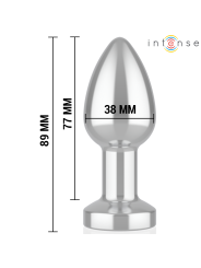 INTENSE - VIBRERENDE METALEN ANAALPLUG MET LED-LAMPJES EN AFSTANDSBEDI