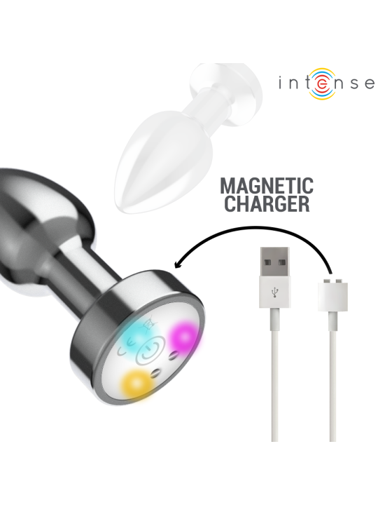 INTENSE - VIBRERENDE METALEN ANAALPLUG MET LED-LAMPJES EN AFSTANDSBEDI