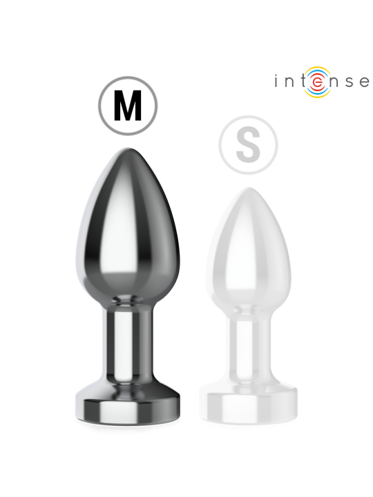 INTENSE - PLUG ANALE VIBRANTE IN METALLO CON LUCI LED E TELECOMANDO - 