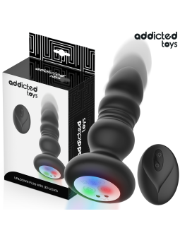 ADDICTED TOYS - DRAAIBARE VIBRERENDE ANALE PLUG, LED-VERLICHTING EN AF