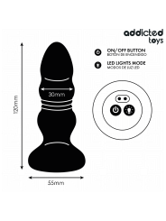 ADDICTED TOYS – ROTIERENDER VIBRIERENDER ANALPLUG MIT LED-LICHT UND FE