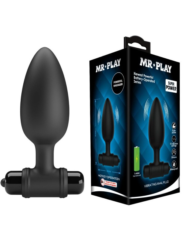 MR PLAY - SUPER POWER ANALE PLUG MET VIBRATIE