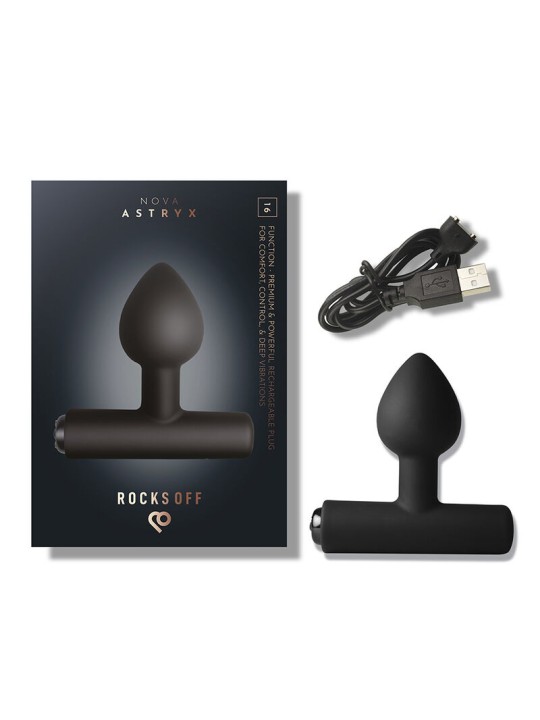 ROCKS-OFF - MINI BACCHETTA RICARICABILE 16 FUNZIONI ROSA PEONIA