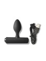 ROCKS-OFF - NOVA SOLARIS PLUG ANAL FINO RECARGABLE 16 FUNCIONES NEGRO