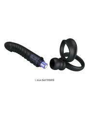 PRETTY LOVE - MERRITT ANALE VIBRATOR MET RING EN VIBRATIE ZWART