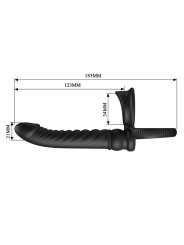 PRETTY LOVE - MERRITT VIBRADOR ANAL CON ANILLO Y VIBRACIÓN NEGRO