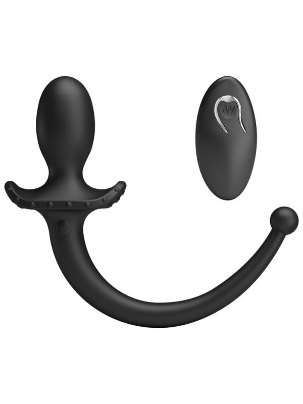 MR PLAY - VIBRADOR ANAL Y PERINEAL CON CONTROL REMOTO INALÁMBRICO NEGR