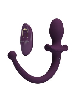 PRETTY LOVE - LIOEA VIBRATING ANAL PLUG WITH TAIL 12 FUNCTIONS PURPLE 