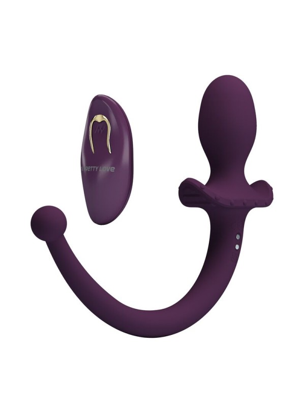 PRETTY LOVE - LIOEA VIBRERENDE ANALE PLUG MET STAART 12 FUNCTIES PAARS