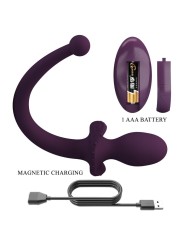 PRETTY LOVE - LIOEA PLUG ANAL CON COLA VIBRADOR 12 FUNCIONES COLOR MOR