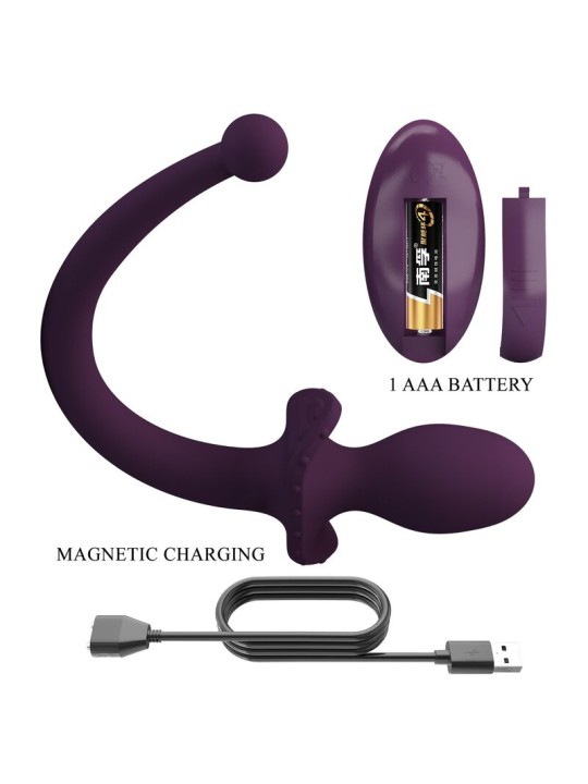 PRETTY LOVE - LIOEA VIBRERENDE ANALE PLUG MET STAART 12 FUNCTIES PAARS