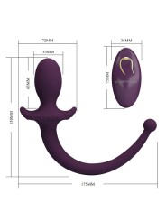 PRETTY LOVE - LIOEA VIBRERENDE ANALE PLUG MET STAART 12 FUNCTIES PAARS
