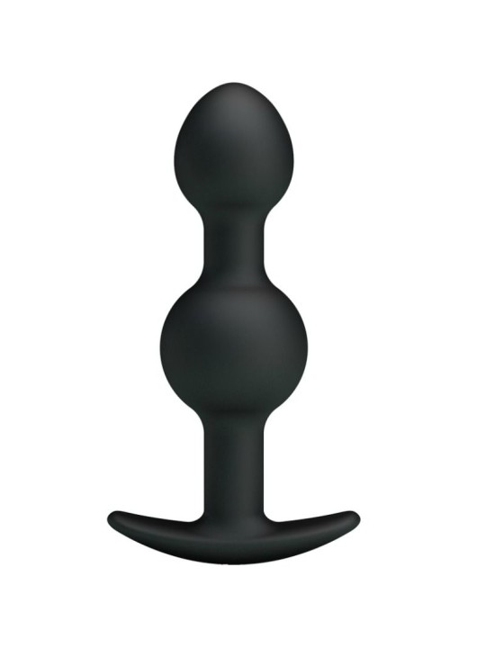 PRETTY LOVE - BOLAS ANALES SILICONA ESTIMULACION ESPECIAL 10.3 CM NEGR