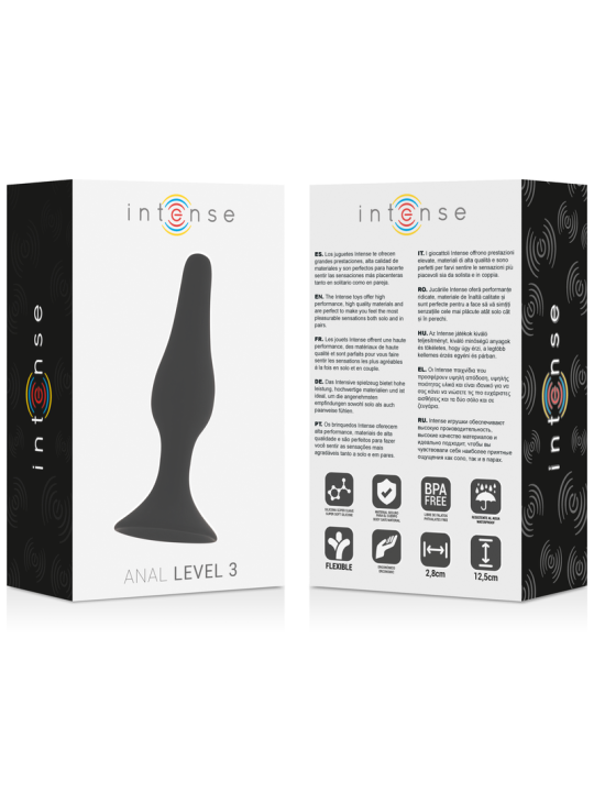 INTENSE - ANAL STUFE 3 12,5CM SCHWARZ