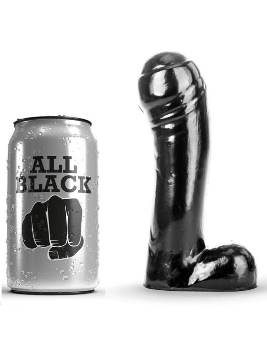 ALL BLACK - DILDO NEGRO 15 CM