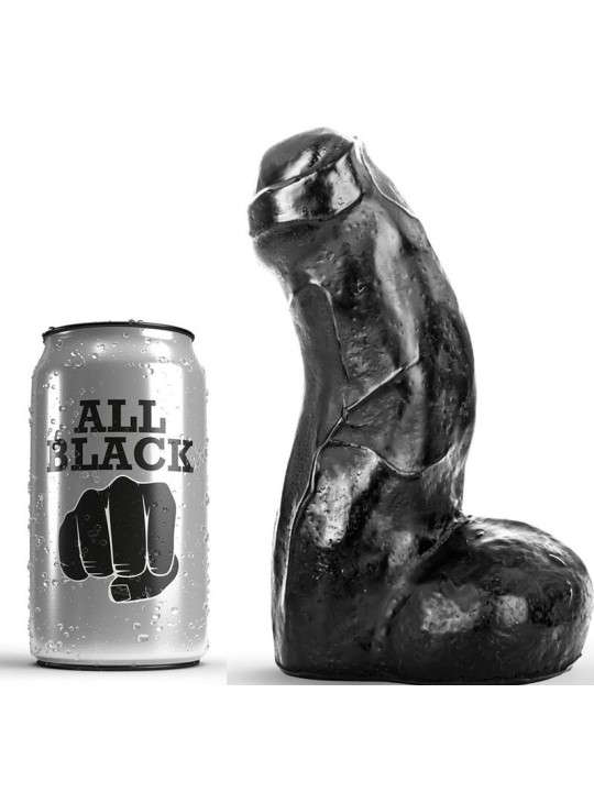 ALL BLACK - DONG REALISTA PRETO 17 CM