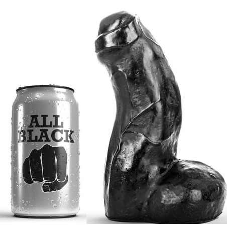 ALL BLACK - REALISTISCHE DONG ZWART 17 CM